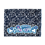 Navy - Totally Pawsome Fleece Blanket