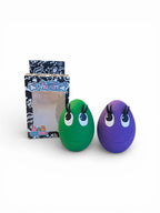 OVO Egg - Green & Purple - Large Two Egg Set