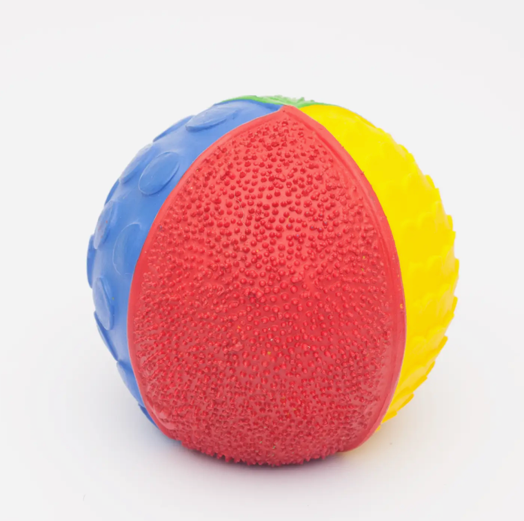Colorful textured ball on a white background