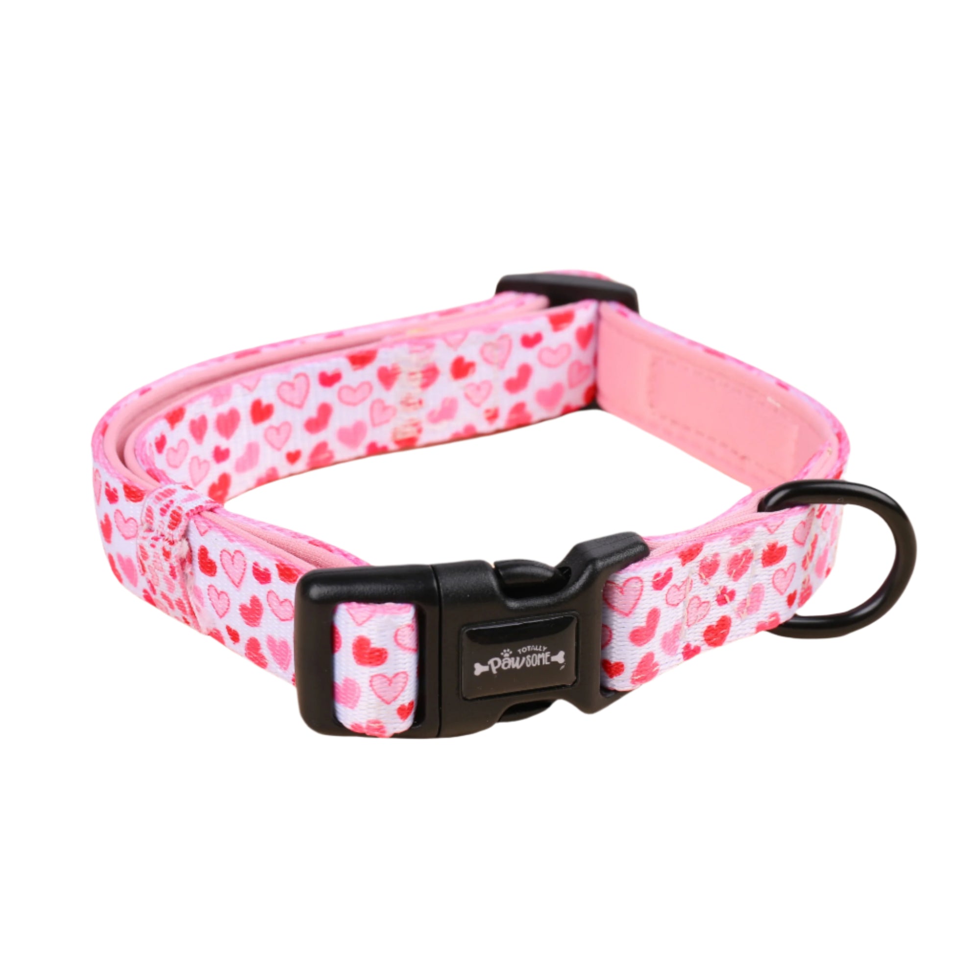 Pink Hearts Dog Collar