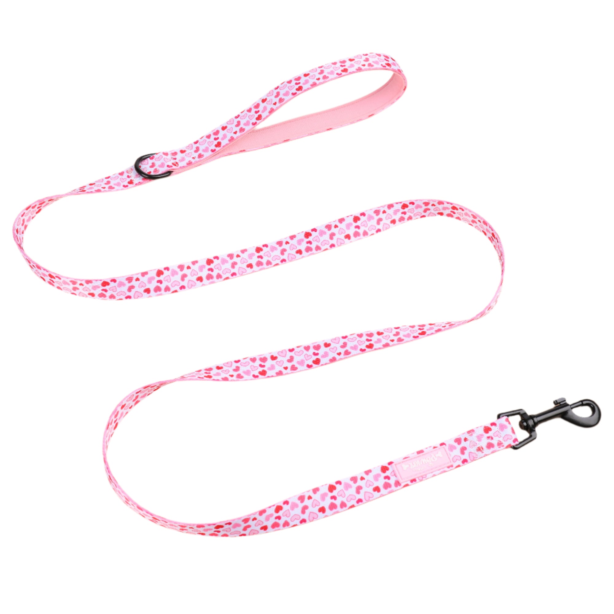 Pink Hearts Dog Lead