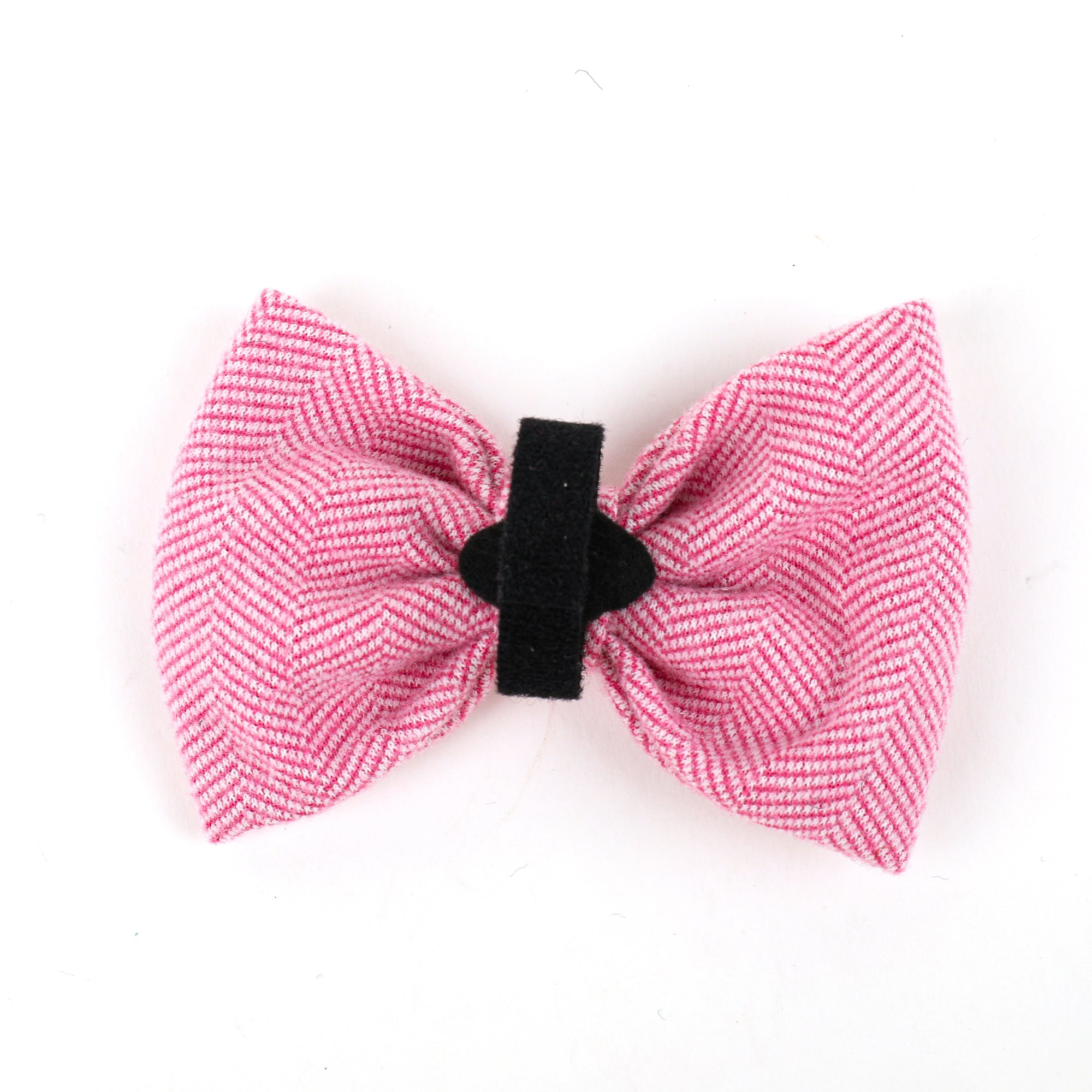 Pink Tweed Dog Bow Tie 