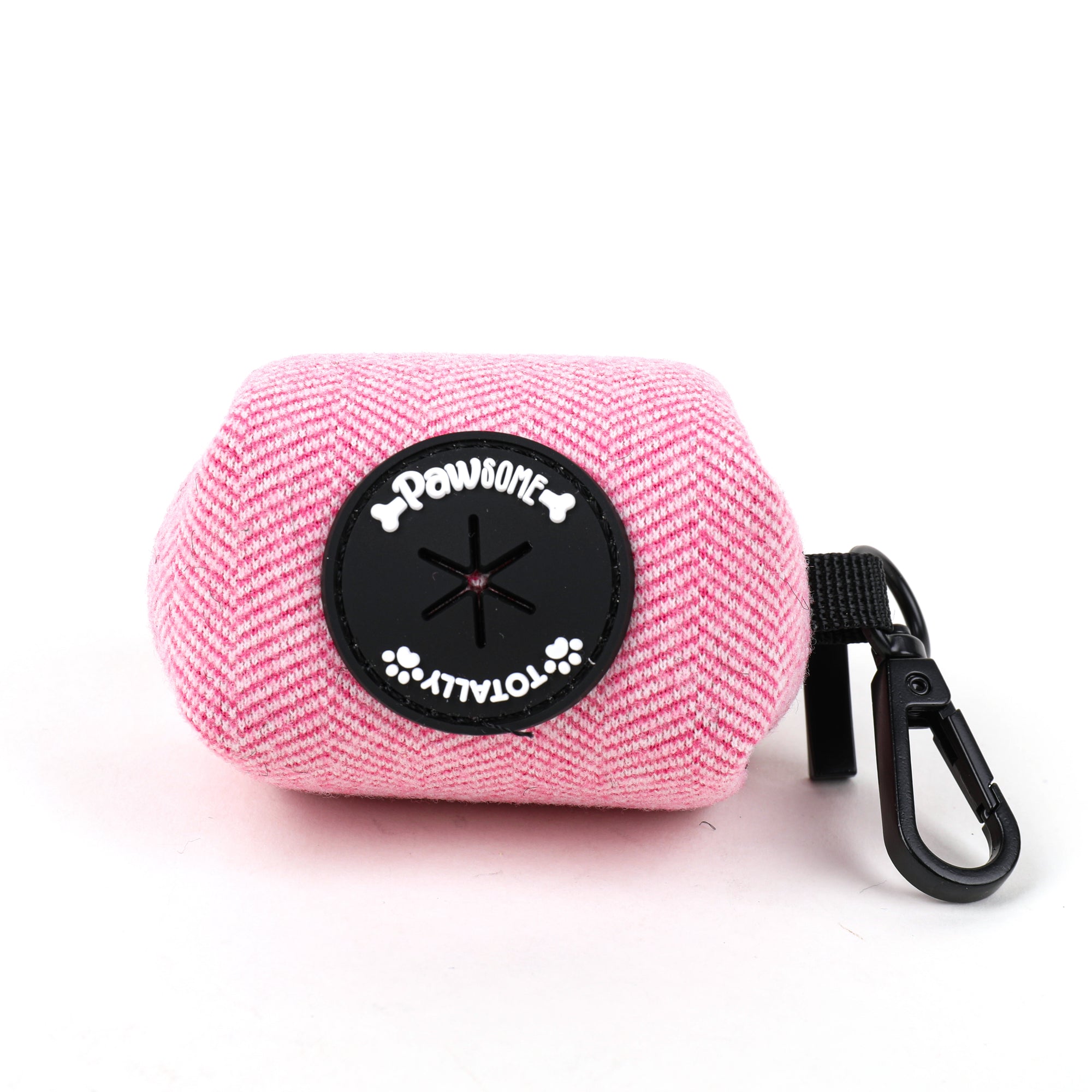 Pink Tweed Dog Poo Bag Holder