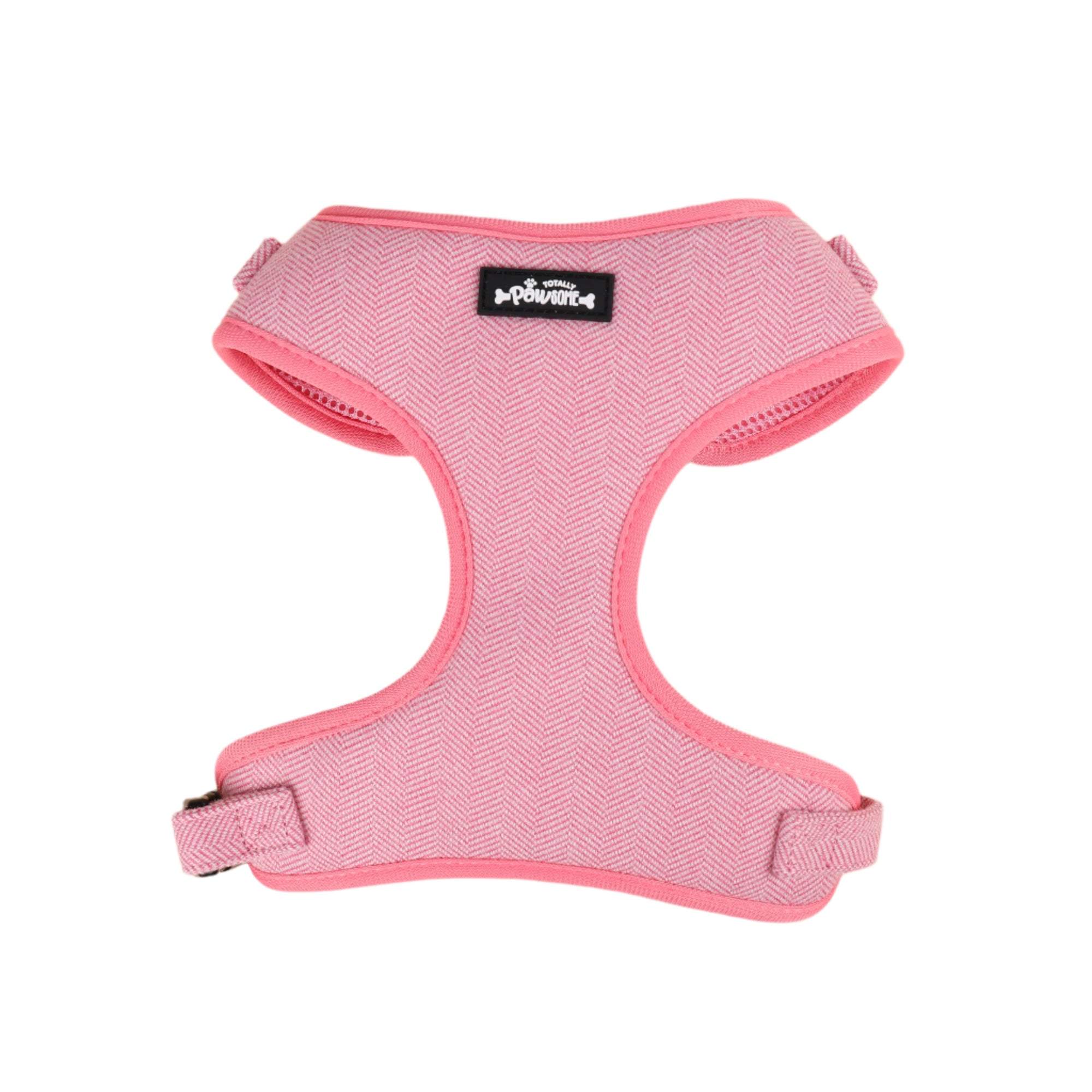 Pink Tweed Adjustable Neck Harness