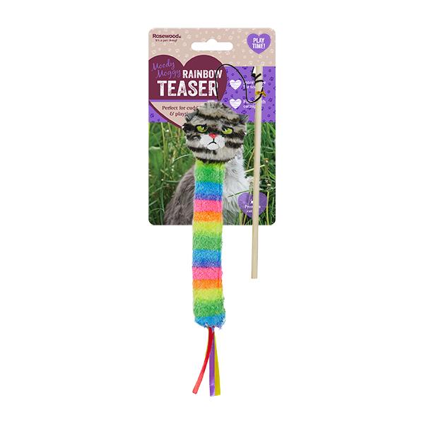 Rosewood Moody Moggy Rainbow Cat Toys