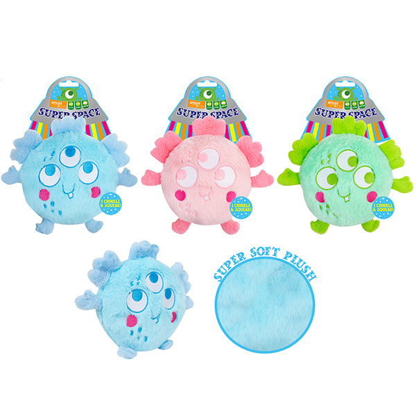 Squeaky Fluffy Alien Dog Toy – Totally Pawsome