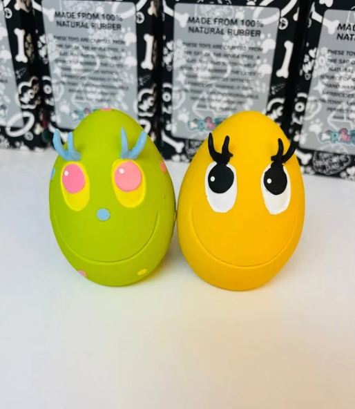 OVO Egg Green Spots & Yellow Medium Two Egg Set