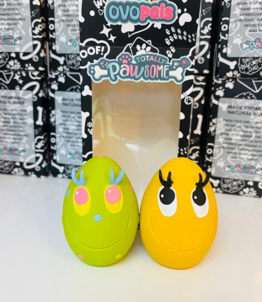OVO Egg Green Spots & Yellow Medium Two Egg Set
