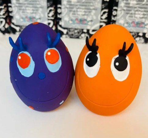OVO Egg Purple Spots & Orange Medium Two Egg Set