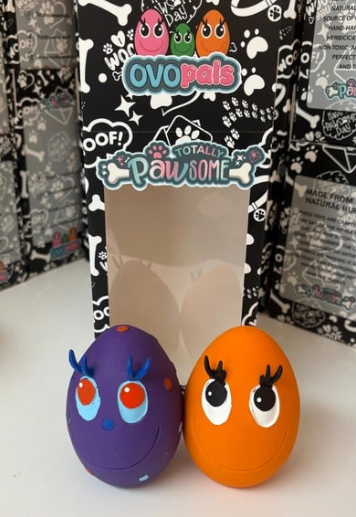 OVO Egg Purple Spots & Orange Medium Two Egg Set
