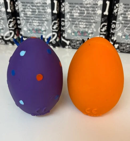 OVO Egg Purple Spots & Orange Medium Two Egg Set