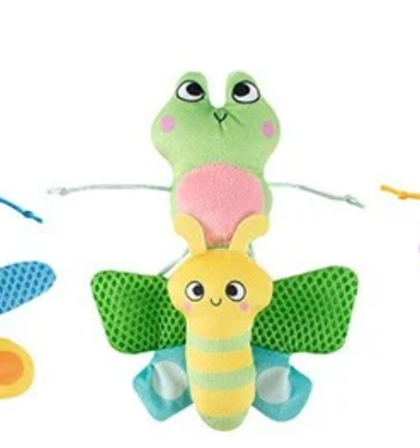 Plush Frog & Butterfly Cat Toy (2 Pack)
