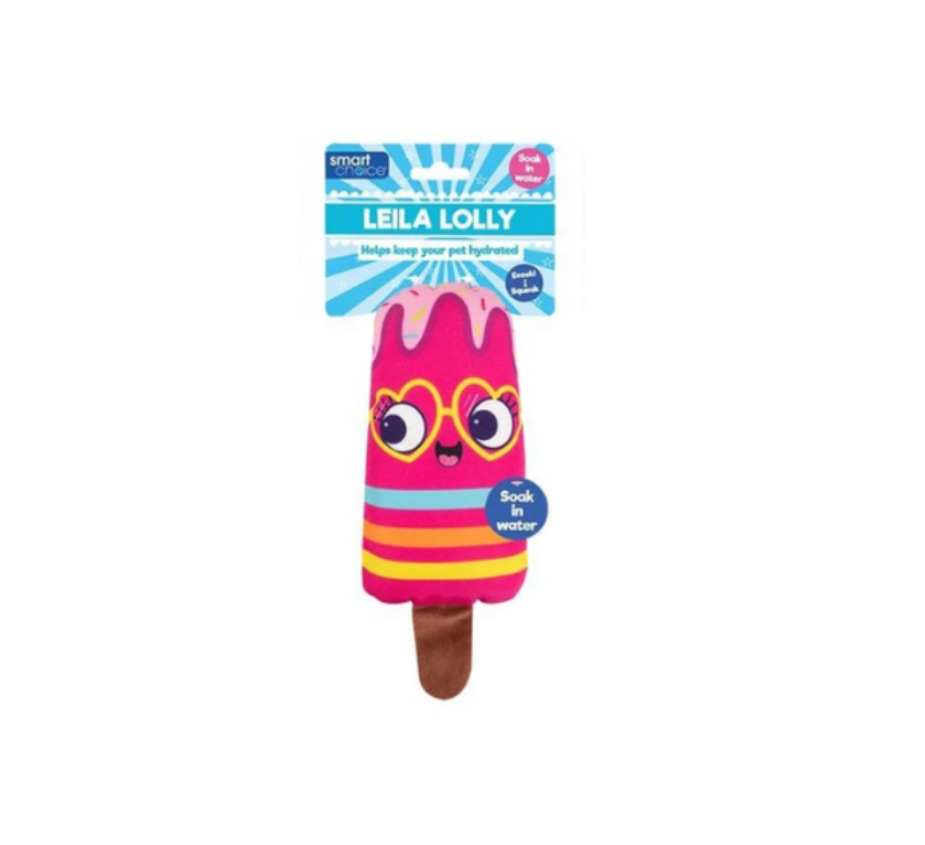 Squeaky Plush Lolly Cooling Dog Toys