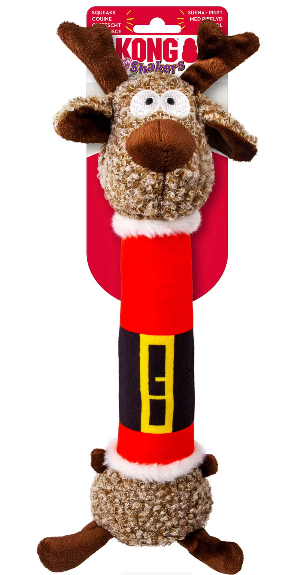 KONG Shakers Luvs Reindeer Dog Plush Toy
