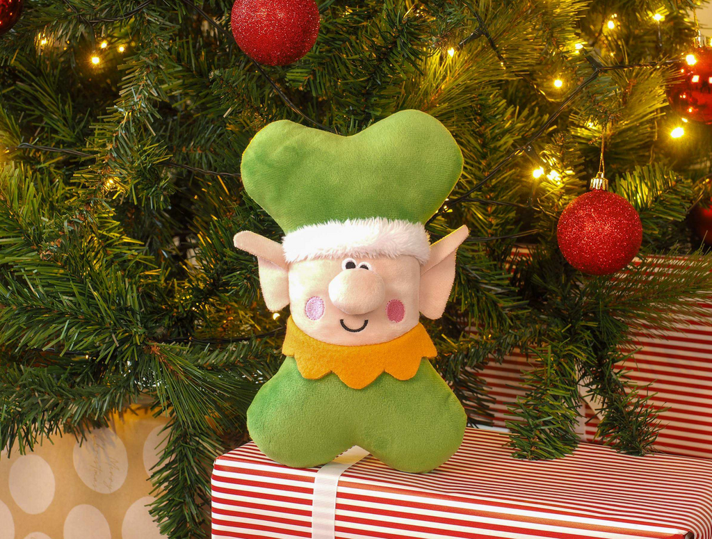 Zoon Squeaky Bone Christmas Toy