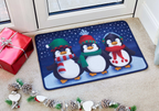 Frosty Penguins - Christmas Mat