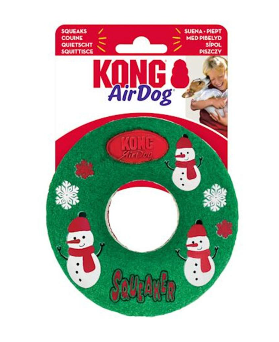 KONG Christmas AirDog Squeaker Ring