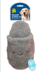 Squeaky Slipper Plush Dog Toy