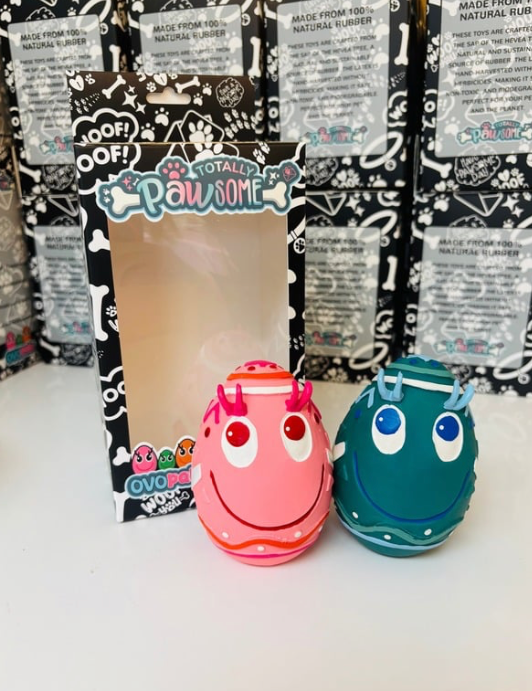 OVO Egg Pink & Teal Medium Two Egg Set