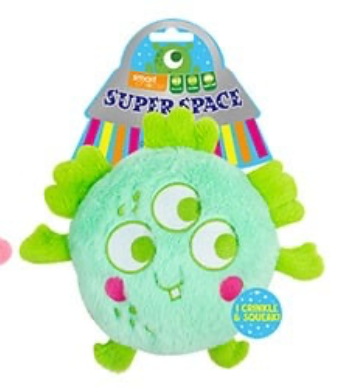 Squeaky Fluffy Alien Dog Toy – Totally Pawsome
