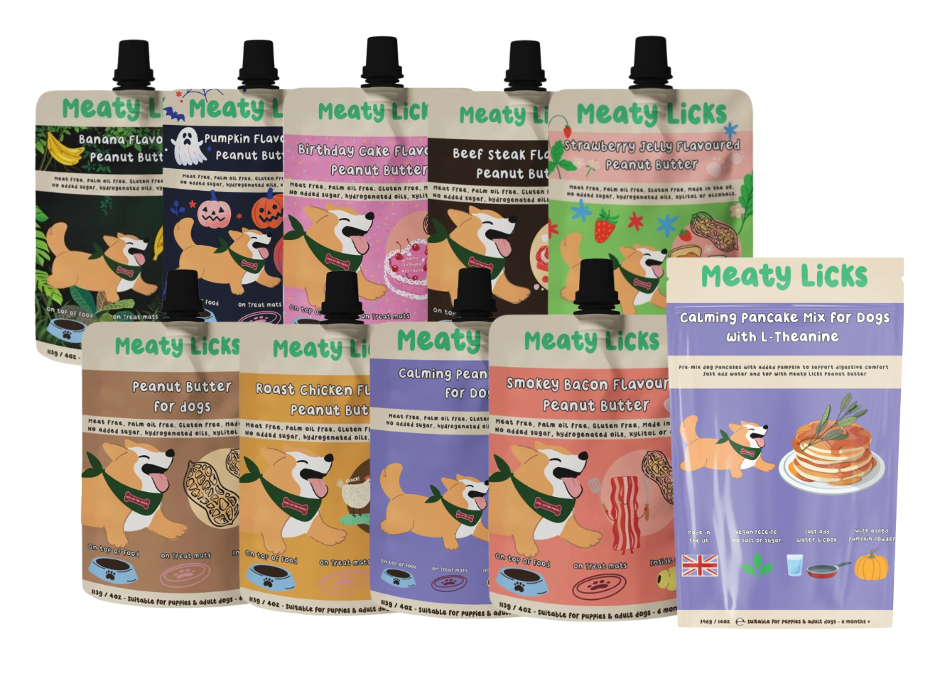 Meaty Licks Peanut Butter Flavours