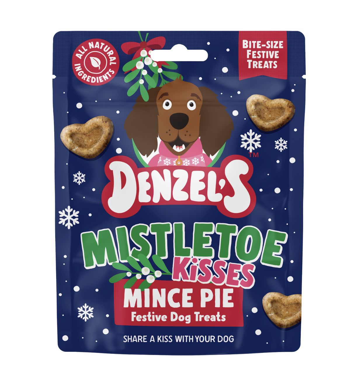 Denzel's - Mistletoe Kisses Mince Pie Treats - For Dogs & Puppies