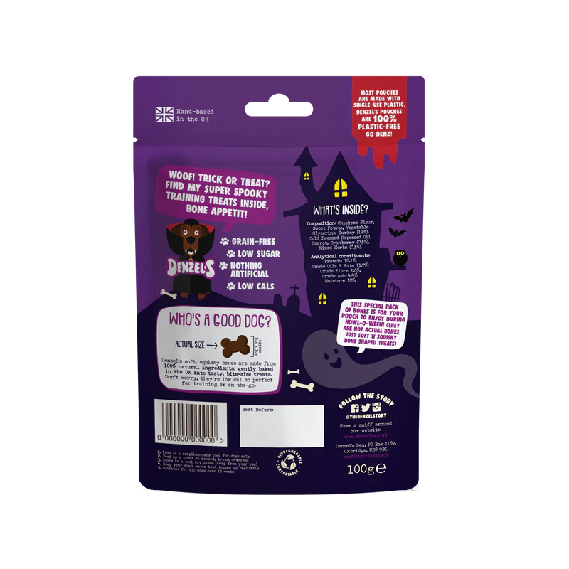 Denzel's Halloween Spooktacular Bones Treats for Dogs