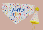 Sprinkle birthday bandana and hat for dogs & Puppies