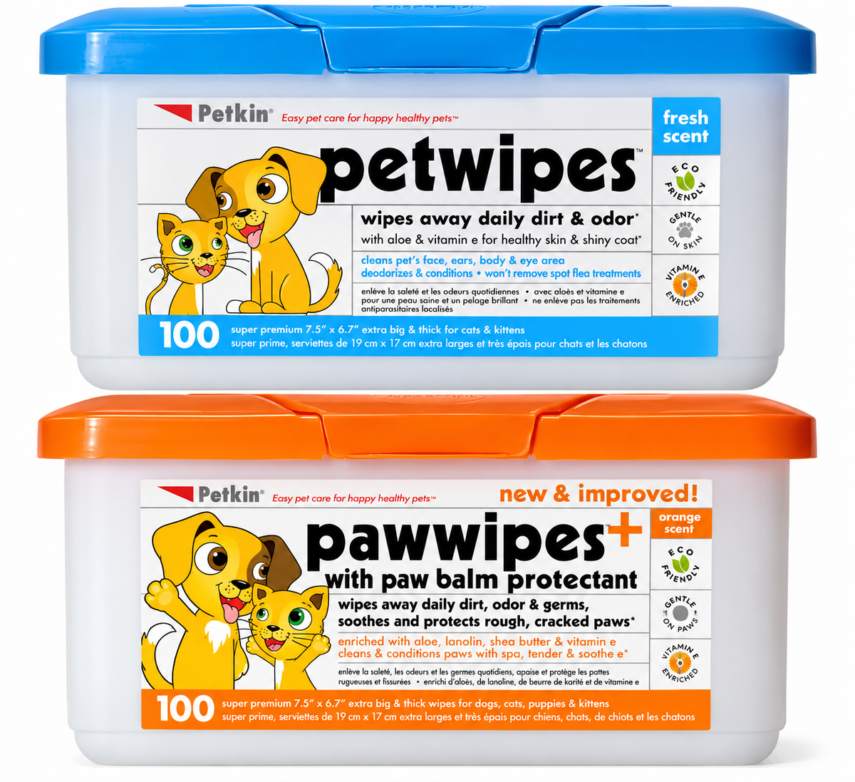 Petkin Wet Wipes for Dogs & Cats