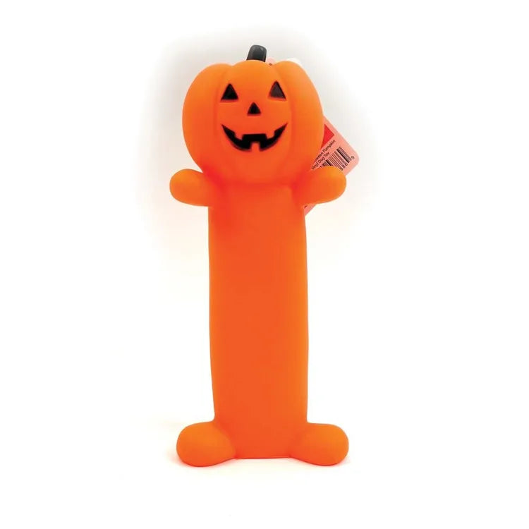 Halloween Vinyl Pumpkin Squeak Dog Toy