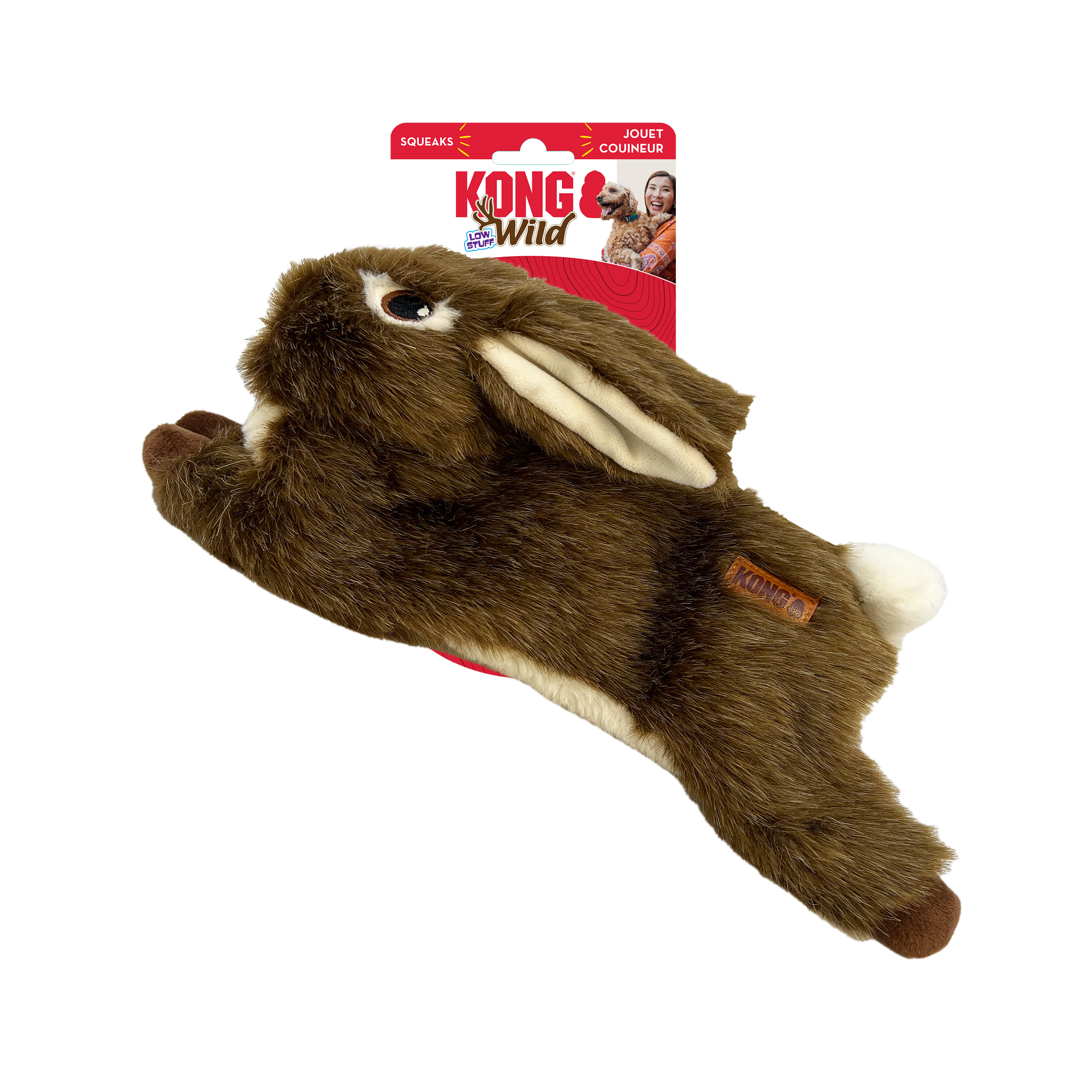 Kong Rufflez Rabbit Low Stuff Wild Dog Toy