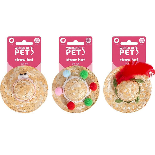Catnip Straw Hat Cat Toy