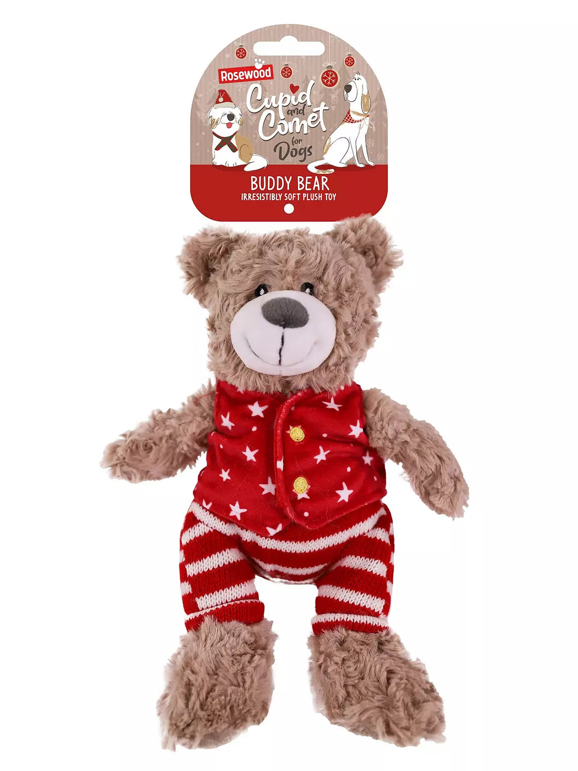 Christmas Festive Buddy Bear Comfort Dog Toy