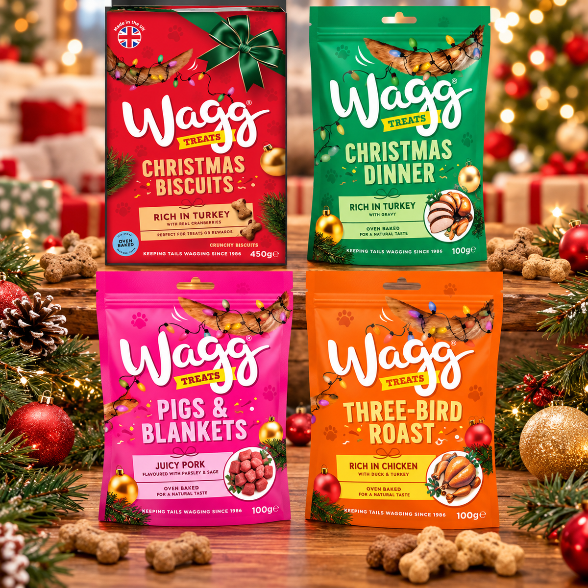Wagg Christmas Dog Treats For Dogs & Puppies