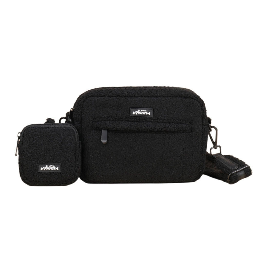 teddy Black dog walking bag + treat pouch