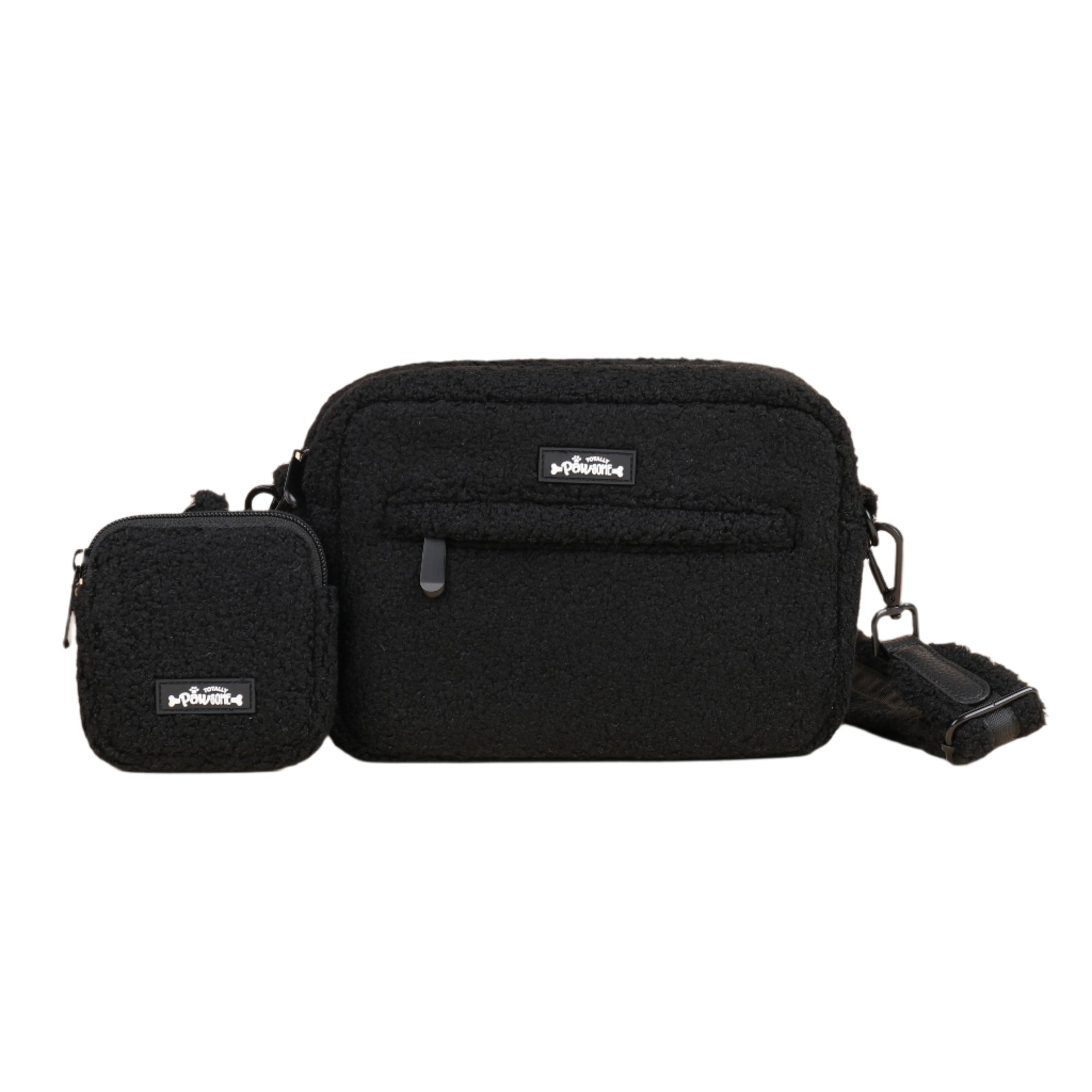 teddy Black dog walking bag + treat pouch