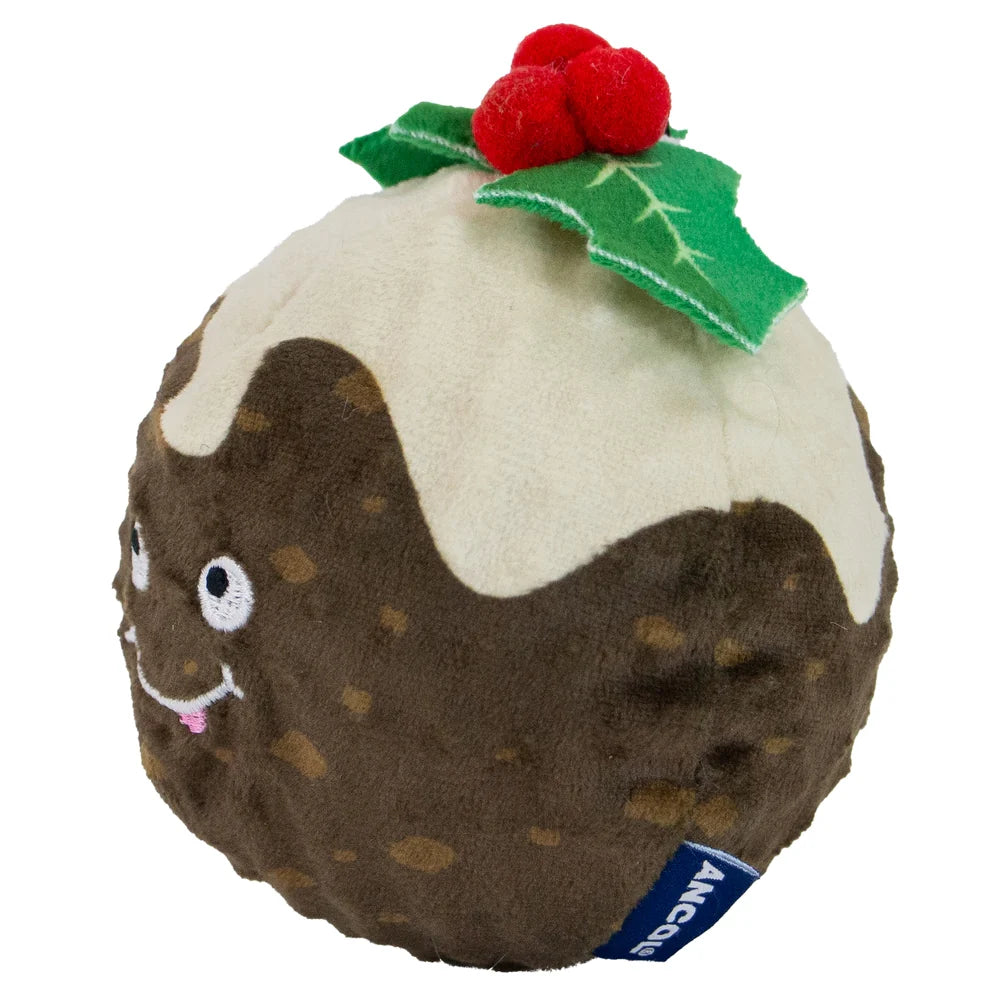 Bouncing Colin Junior Christmas Pudding Plush Dog Toy