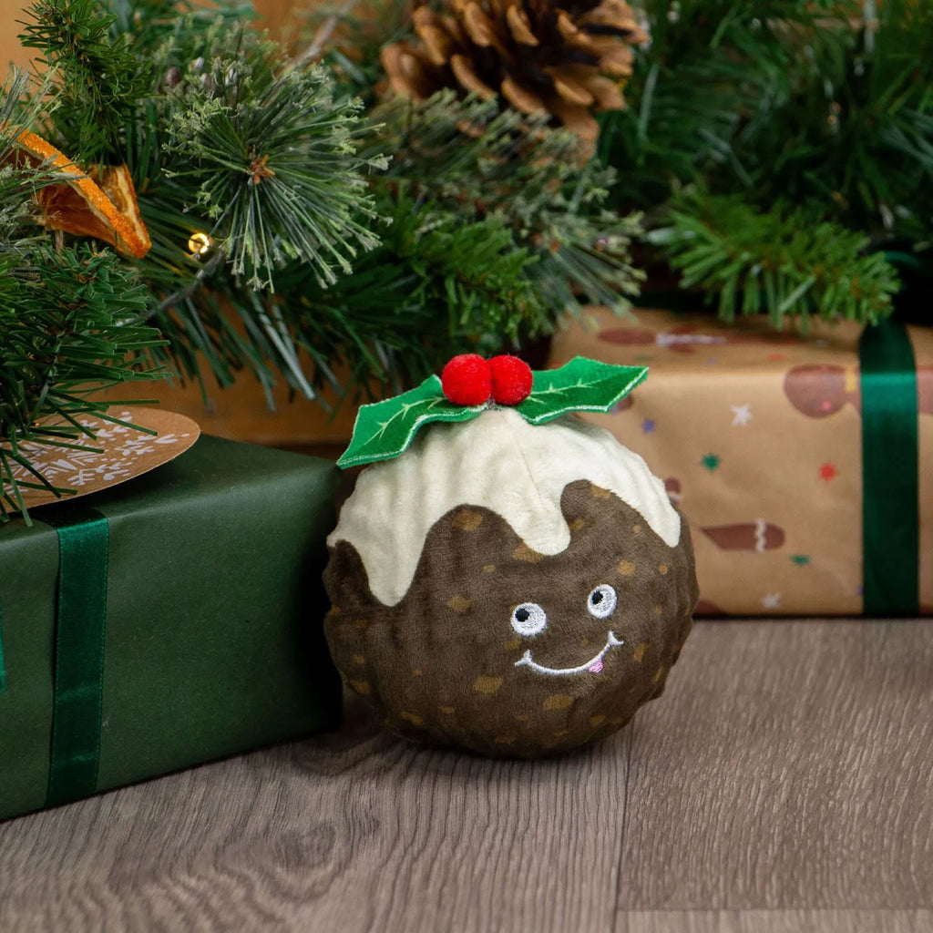 Bouncing Colin Junior Christmas Pudding Plush Dog Toy