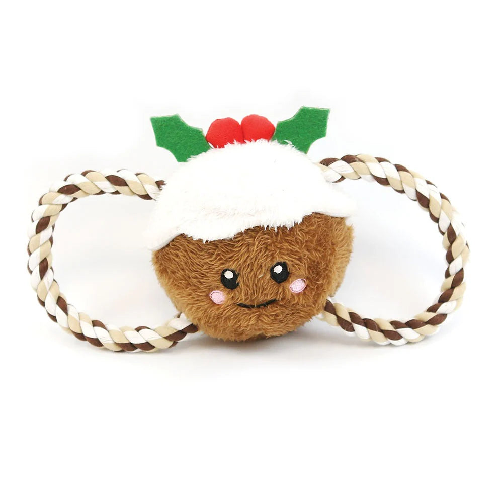 Christmas Crinkle Pudding Tugga Dog Toy
