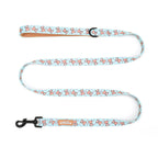 Dog leash with teddy bear pattern on a white background