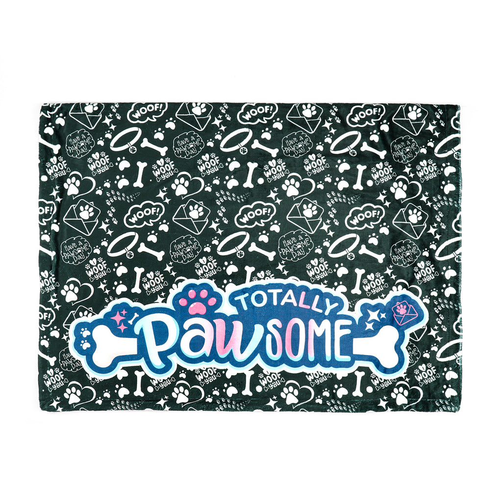 Forest Green - Totally Pawsome Fleece Blanket