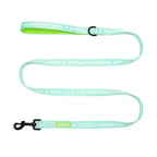 Dog leash with text 'Have a totally pawsome day' on a white background