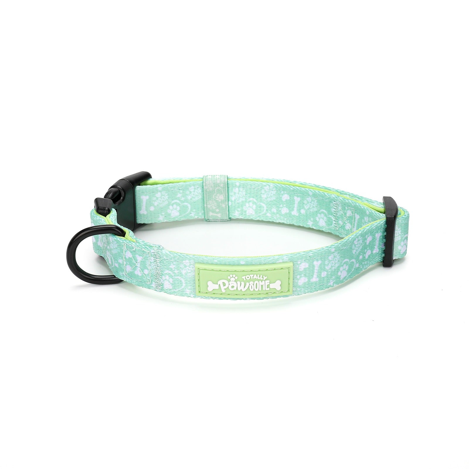 Dog collar with floral pattern on a white background