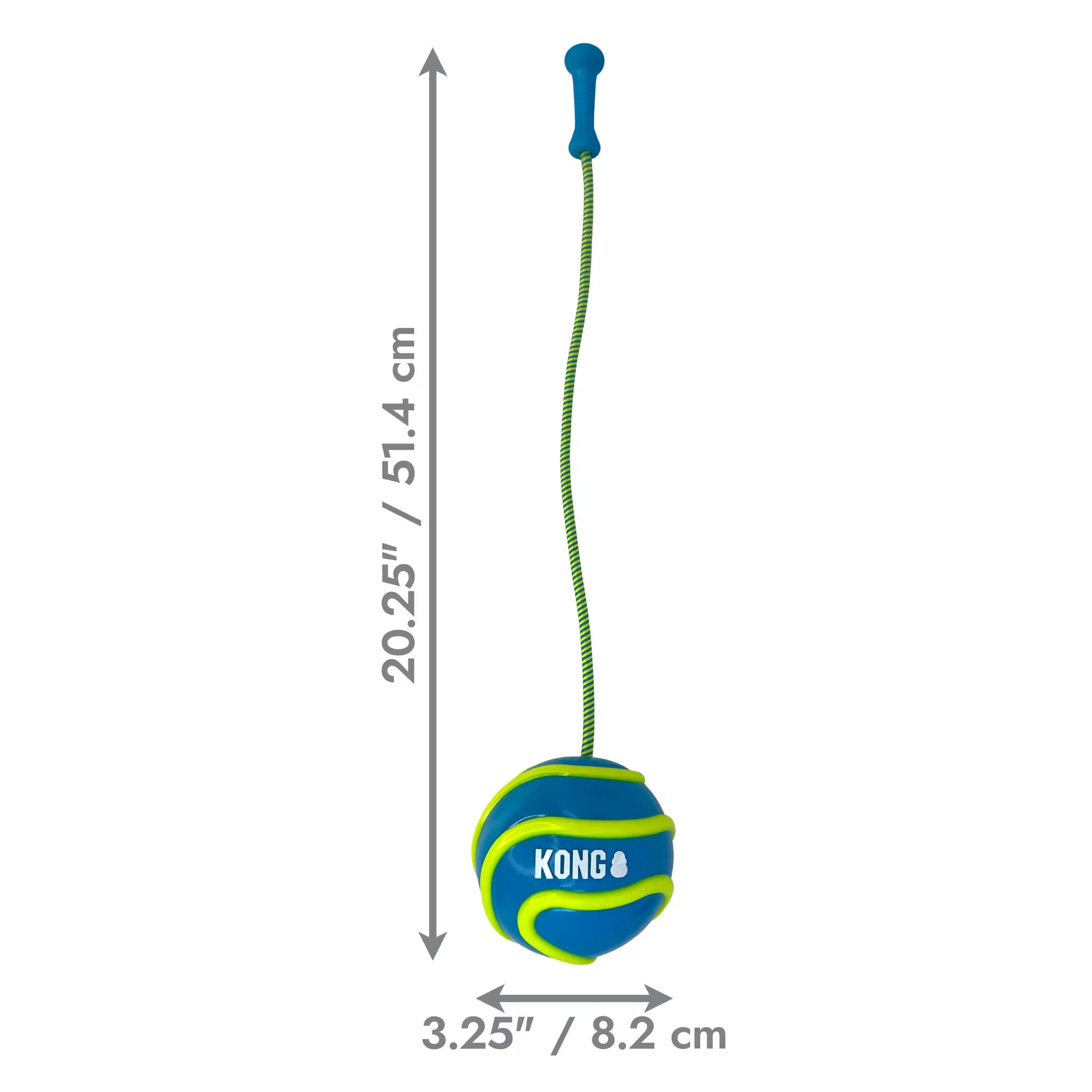 KONG Bunji Ball Hi-Viz Dog Toy