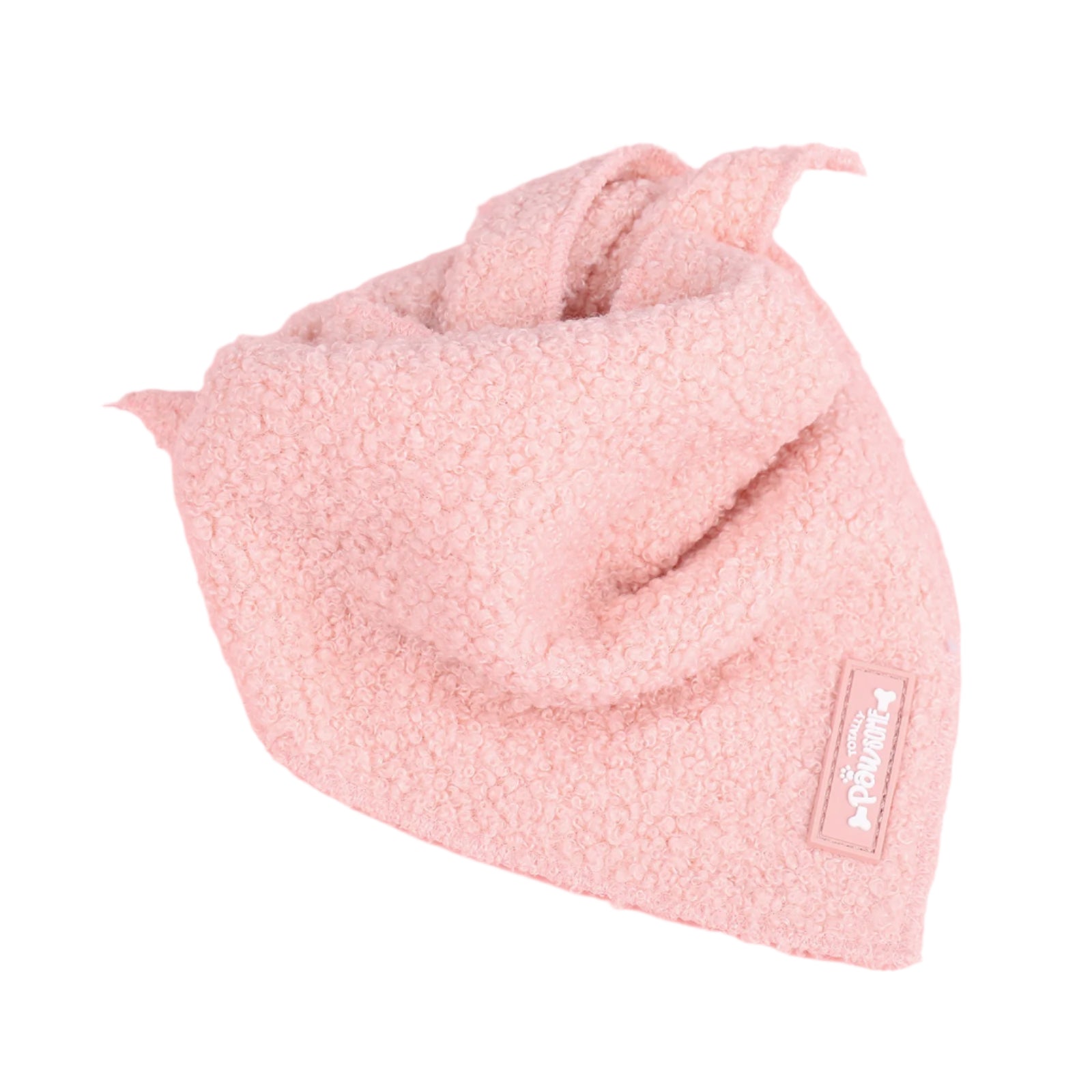 Marshmallow Pink Teddy bandana - Totally Pawsome