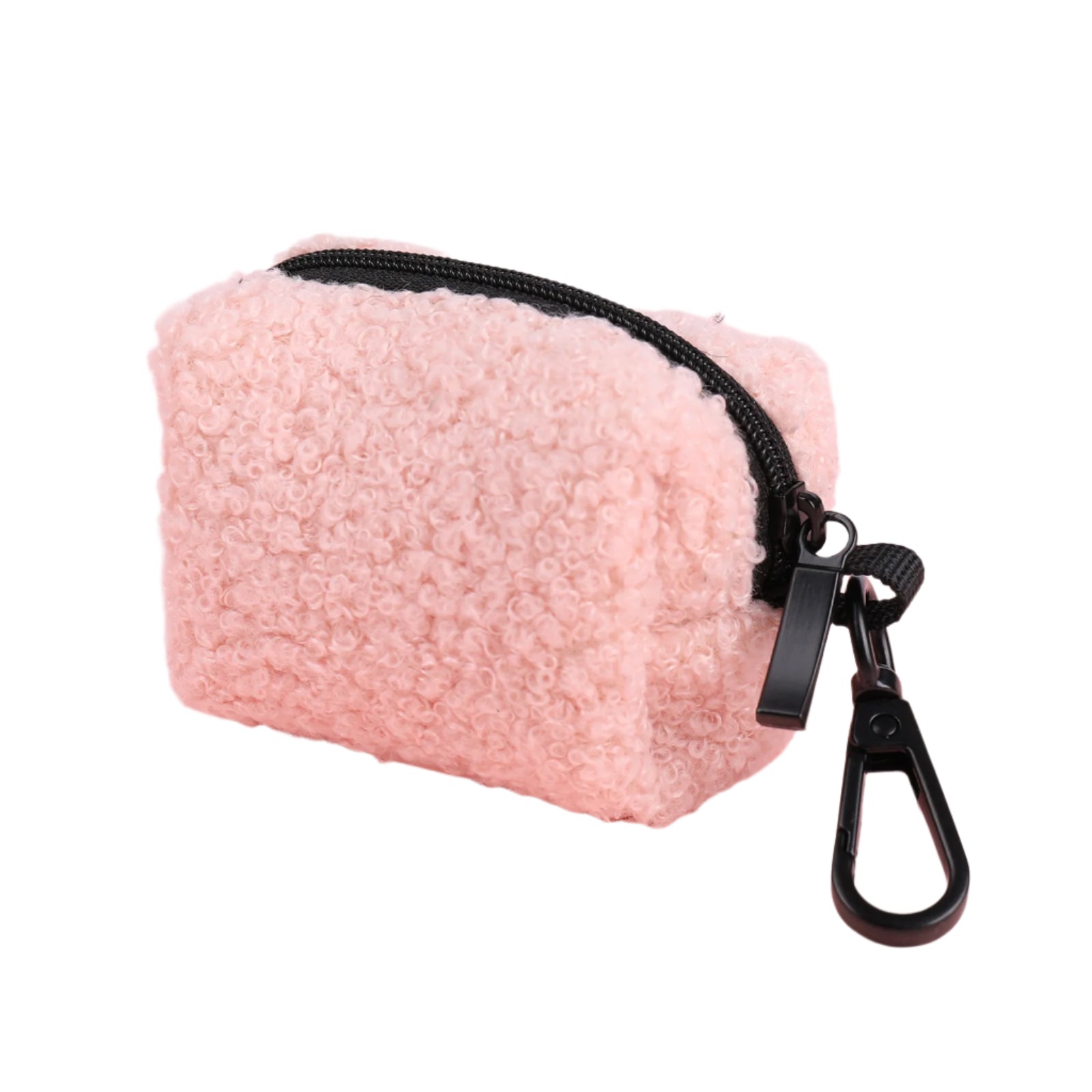 Marshmallow Pink Teddy Poop Bag Holder - Totally Pawsome