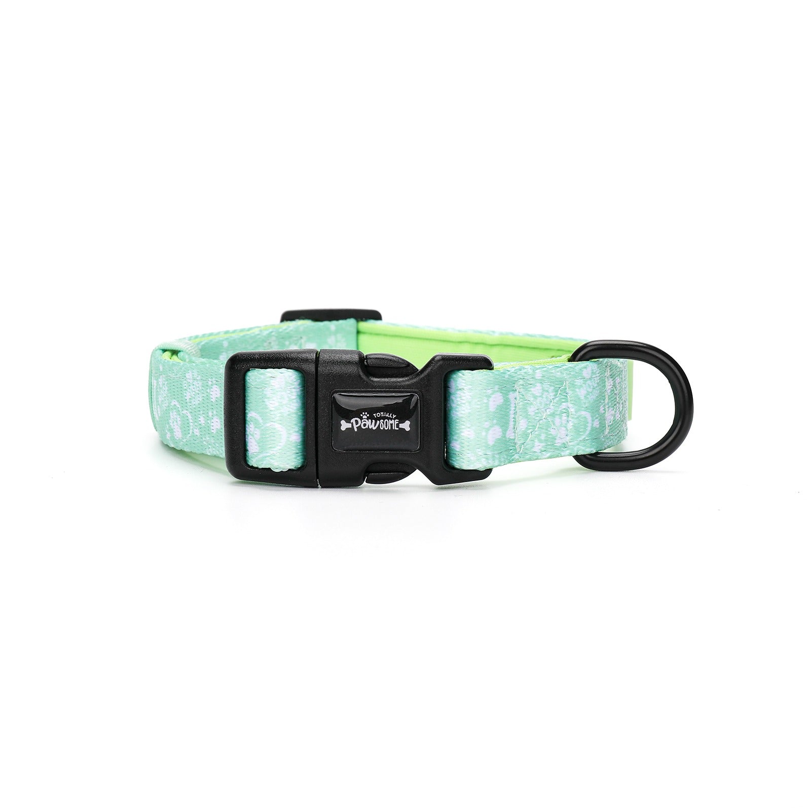 Dog collar with floral pattern on a white background