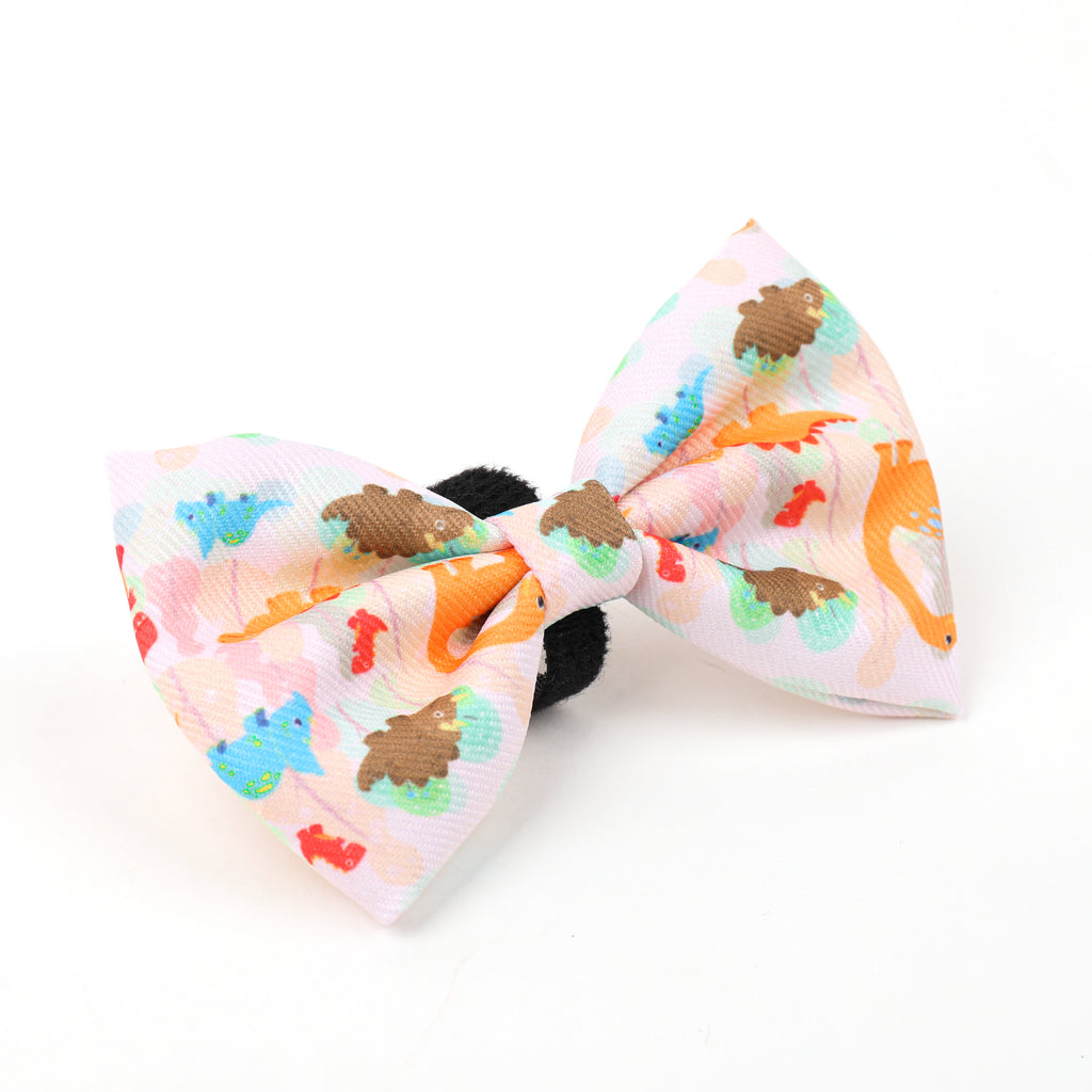 orange dog dinosaur bow tie