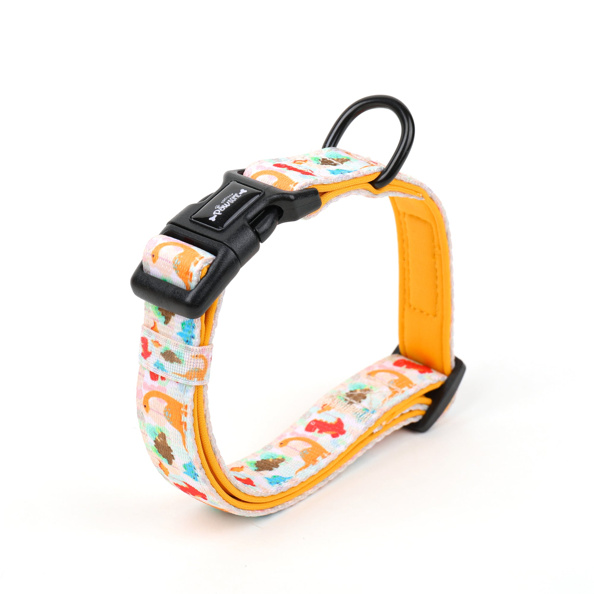 dinosaur padded dog collar