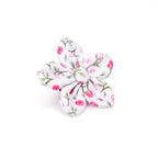 Floral fabric flower on a white background